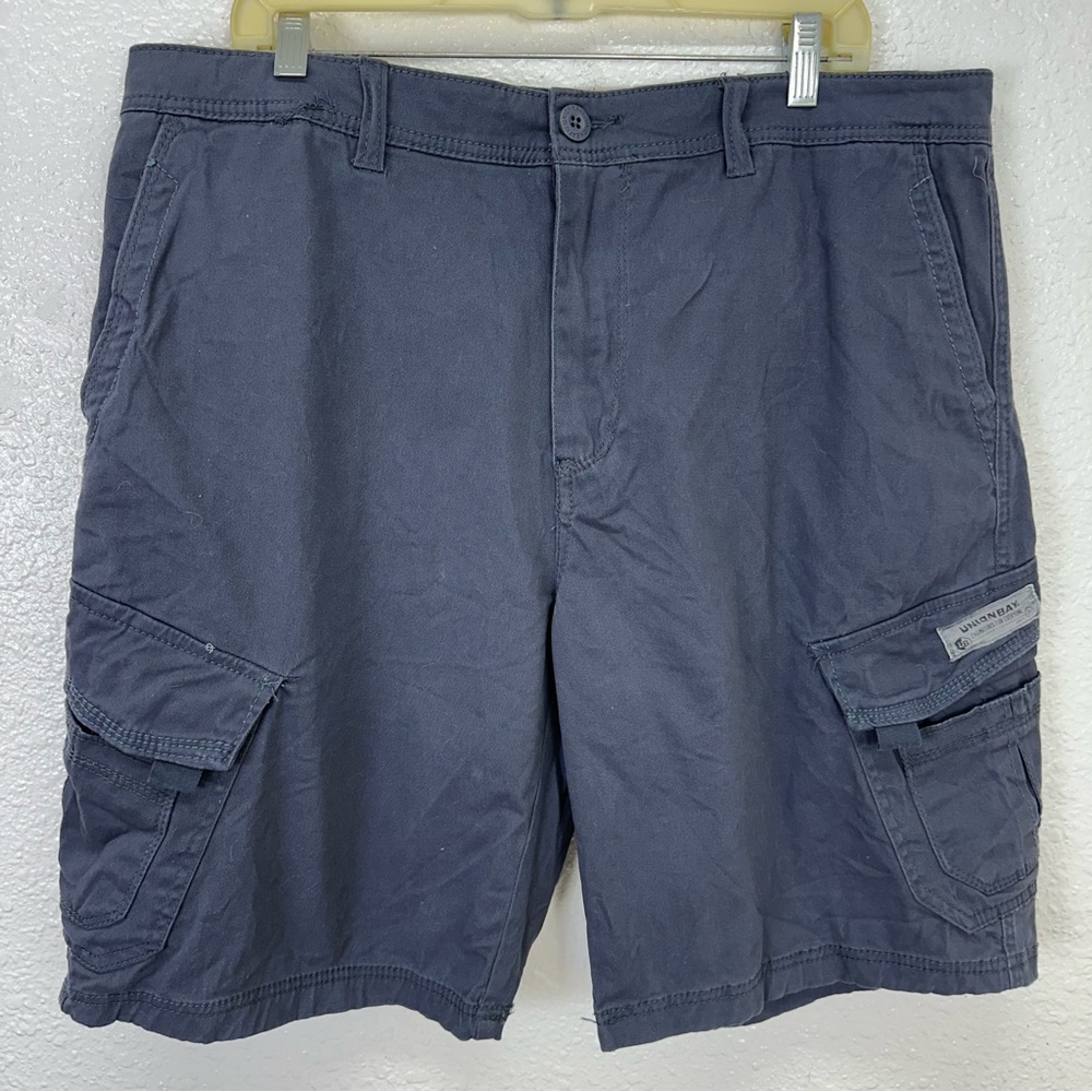 UNION BAY UB Cargo Shorts Men 38 Y2K Blue Gray Chunky Skate Cargo Bermuda hiking